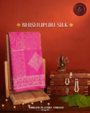 Royal Fuchsia Bhishnupuri Silk Saree