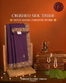 Midnight Amethyst Crushed Silk Tissue Saree