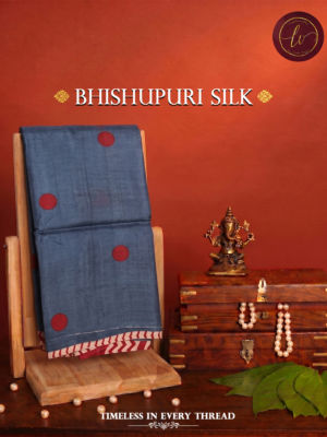 Midnight Polka Bhishnupuri Silk Saree