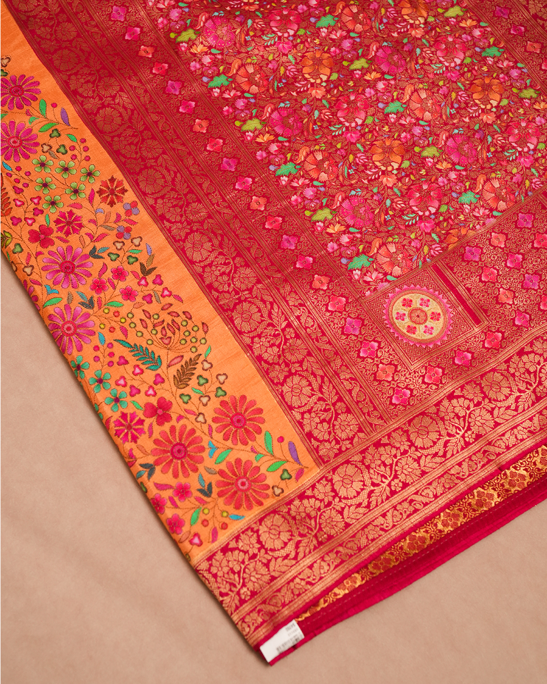 Gulnaar Bloom Digital Crepe Silk Saree - Image 6