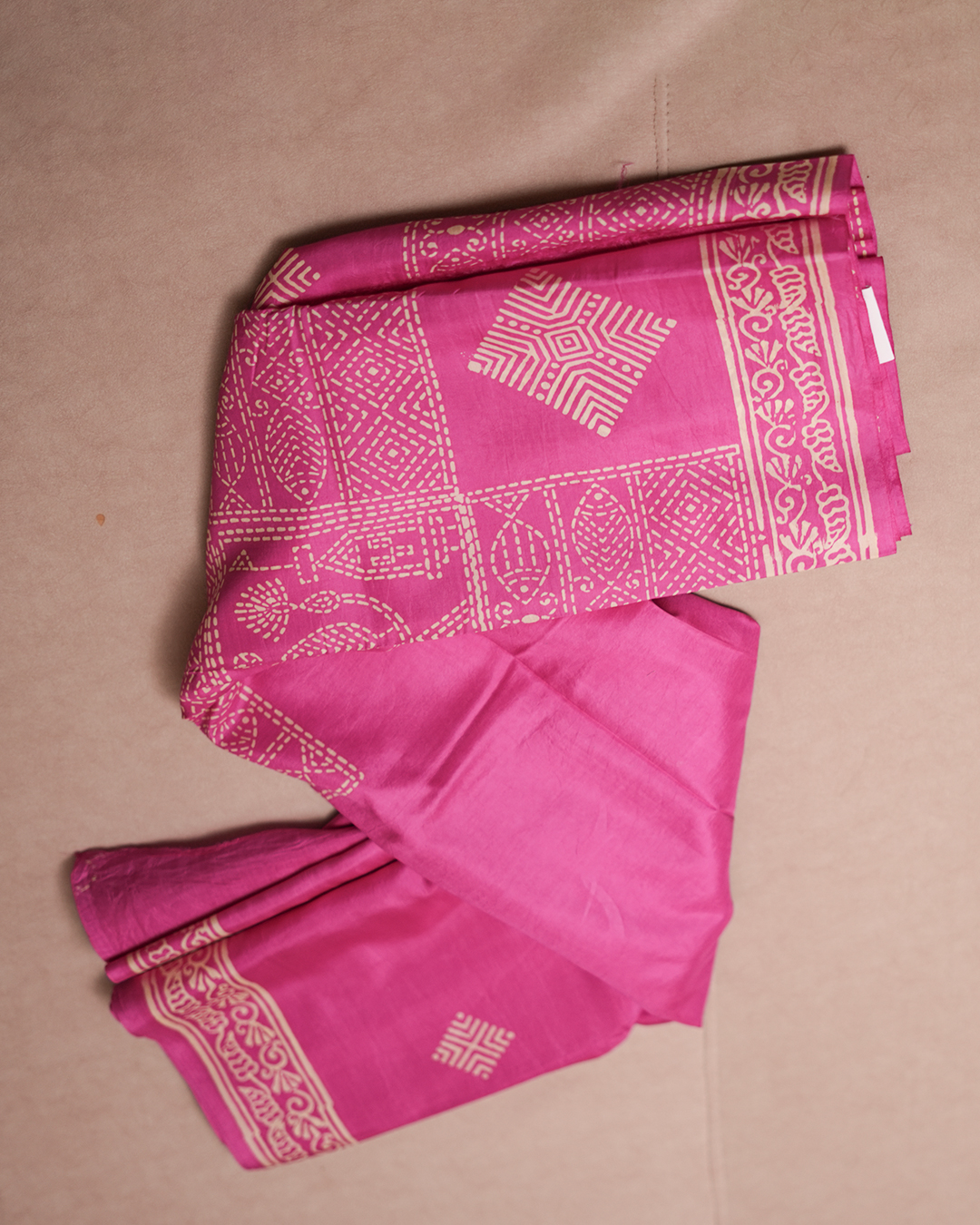 Royal Fuchsia Bhishnupuri Silk Saree - Image 5