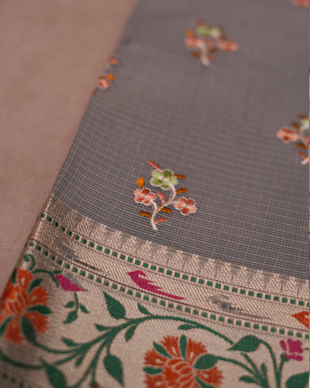 Neelambara Tissue Kota Paithani Saree - Image 4