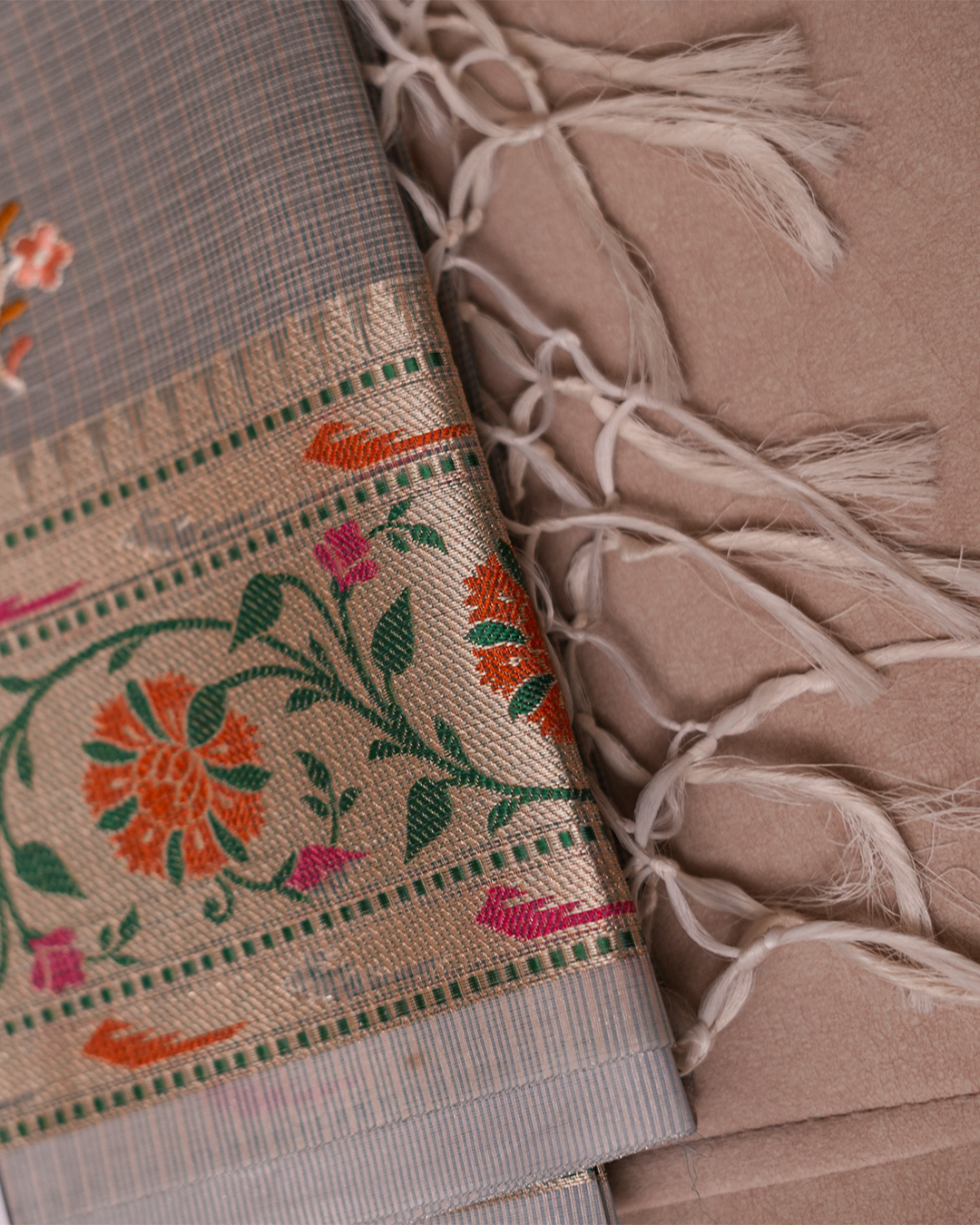 Neelambara Tissue Kota Paithani Saree - Image 5