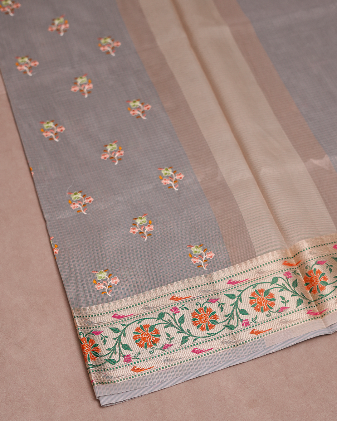 Neelambara Tissue Kota Paithani Saree - Image 3