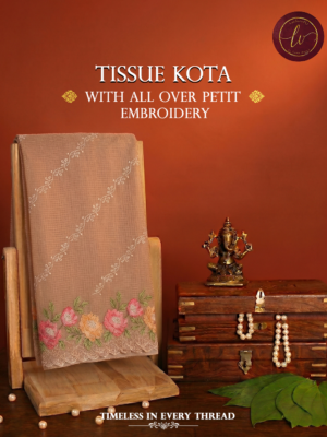 Tissue kota petit embroidery