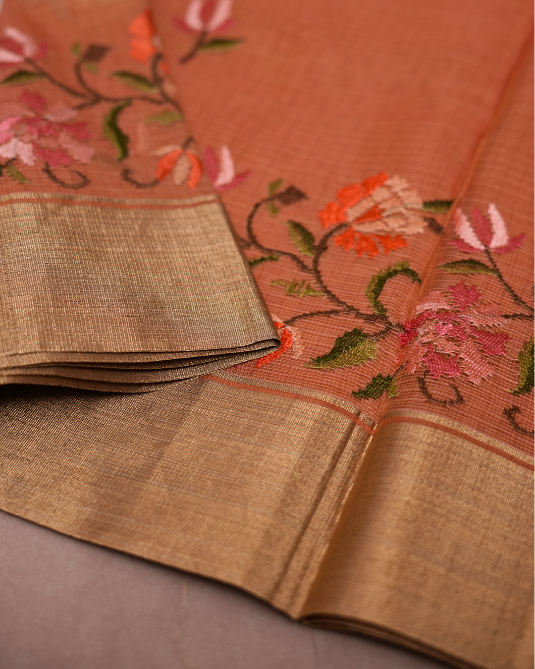 Rani Patola Satin Saree - Image 2